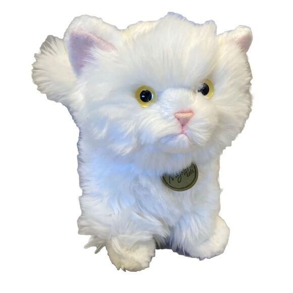 2016 Aurora Miyoni Tots White Persian Kitten Kitty  Cat Plush 7" Stuffed Animal - Picture 1 of 5